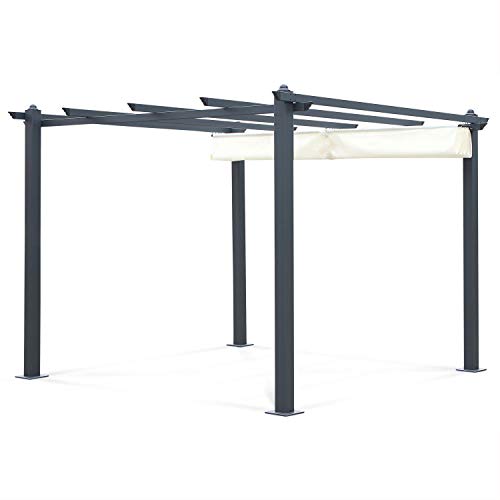 Alice's Garden - Pergola, Aluminio, Crudo, 3x3 m