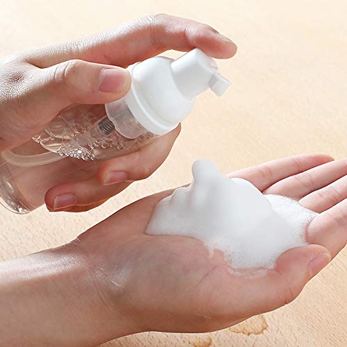 Alledomain - 6 botellas vacías de espuma, sin BPA, rellenables, de plástico transparente, dispensador de jabón de espuma pequeña para limpieza, viajes, cosméticos (30 ml)