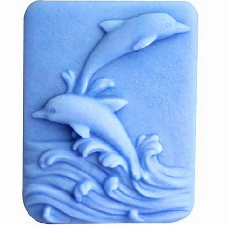 Allforhome 2,5 "lovely delfines Craft arte silicona jabón molde Craft moldes DIY