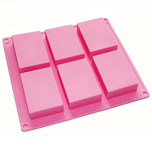 Allforhome (TM) - Molde rectangular de silicona con 6 huecos para hacer jabón u otras manualidades