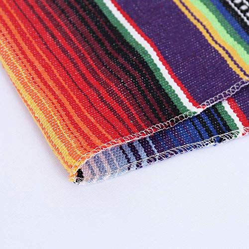 AllGoodWare 4 Paquetes de Caminos de Mesa de Serape Mexicano, Manta Colorida a Rayas para decoración de Bodas y Fiestas