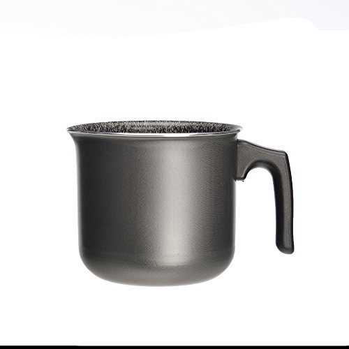 Alluflon Tradizione Italia Cazo para Leche con Boquilla, aluminio, Negro, 12 cm