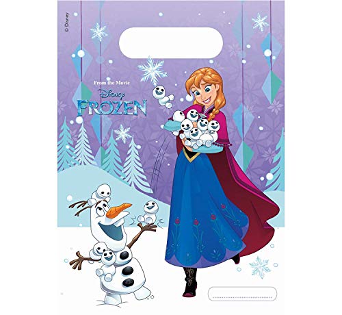 ALMACENESADAN 0649, Pack 6 Party Bags Disney Frozen; Bolsas Tipo Cono Disney Frozen