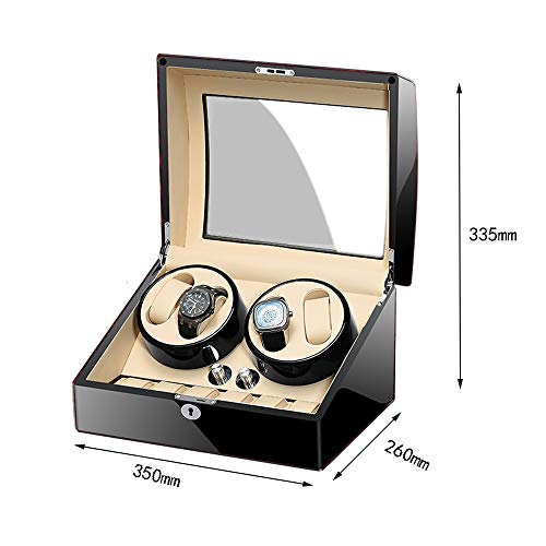 Alta Watch Winder Caja de reloj mecánica - Mesa batidora Reloj mecánico Caja de cuerda automática Caja de reloj Mesa oscilante Caja de almacenamiento Caja giratoria Caja de recolección for el hogar -