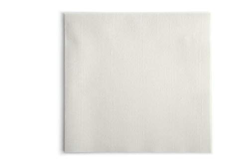 Alvotex CHIC Airlaid - Servilletas desechables (50 unidades, similar a la tela), Blanco, 40 x 40cm