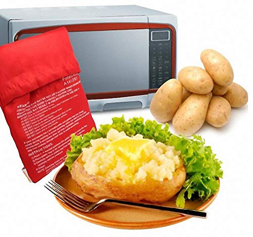 Always Fresh Kitchen Cook Tatoes Bolsa para Patatas En Microondas, Rojo, 2 x 22 x 17 cm