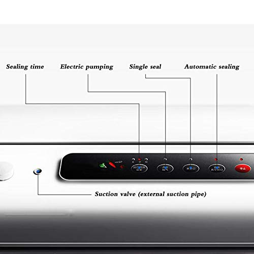 ALY Envasadoras al vacío, Máquina Selladora al Vacío Viene con 10 Bolsas de Vacío Alimentos Carne Verdura Almacenamiento de Fruta