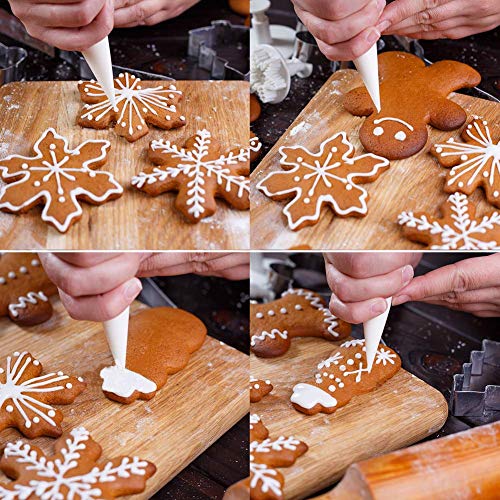 Amacoam Cortadores de Galletas Navidad Moldes Galletas Navidad de Acero Inoxidable 14 Piezas Juego de Moldes Cortador de Galletas para Galletas Decoracion Tarta Accesorio de Cocina Galletas Hornear