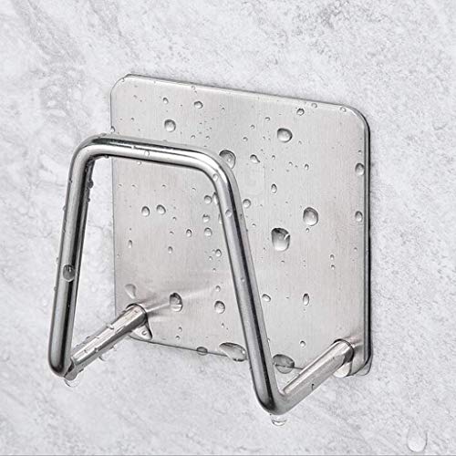 Amacoam Estropajo Organizador Fregadero Porta Esponja Cocina 2 Piezas Soporte de Esponja Acero Inoxidable Accesorios Fregadero con 2 Piezas Ganchos Adhesivos para Pared para Baño Cocina