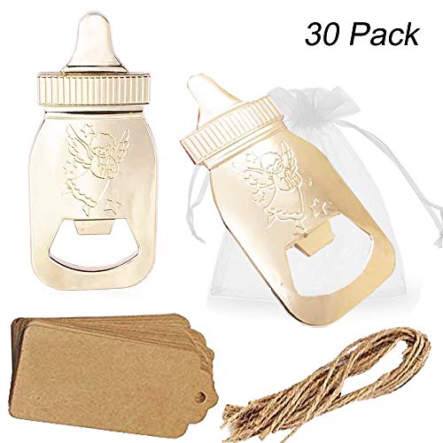 Amajoy - Paquete de 30 abrebotellas con forma de abridor de botellas con bolsa transparente, recuerdo de boda, fiesta, recuerdos