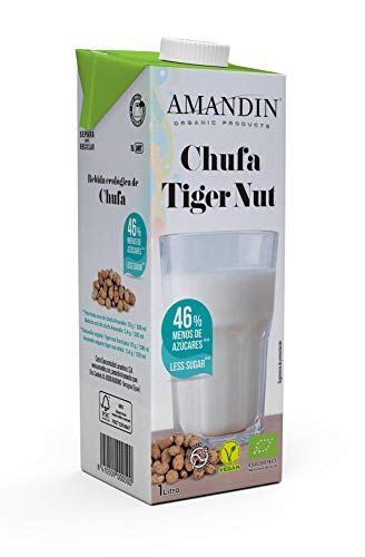 AMANDIN Bebida de Chufa con Jarabe de Agave - Paquete 6x1000ml