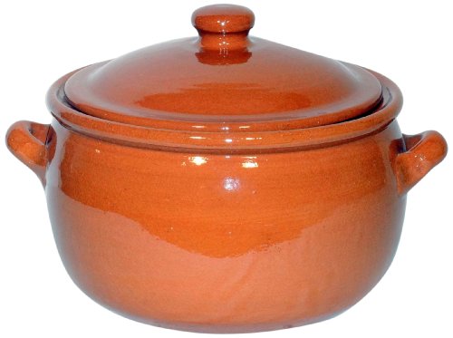 Amazing Cookware Olla para guisar con Capacidad de 3 litros, una Maravillosa Pieza de Cocina de Terracota Natural