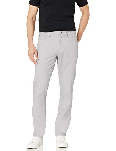 Amazon Essentials Athletic-Fit 5-Pocket Stretch Twill Pant Pants, Gris Claro, 35W x 30L