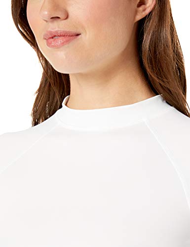 Amazon Essentials - Camiseta de protección solar con manga larga para mujer, Blanco, US M (EU M)