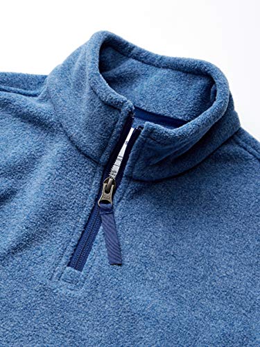 Amazon Essentials Quarter-Zip Polar Fleece Jacket Forro, Azul (Blue Heather), ((Talla del fabricante: M 8)