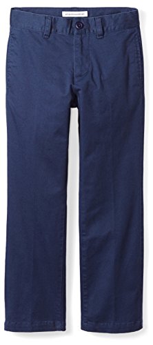 Amazon Essentials Straight Leg Flat Front Uniform Chino Pant pants, Azul marino, 10(H)