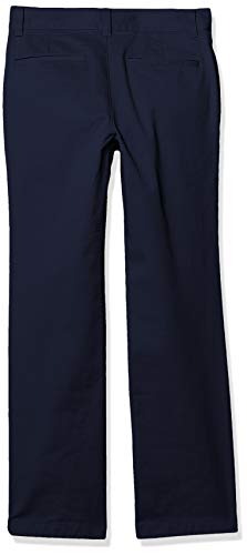 Amazon Essentials Straight Leg Flat Front Uniform Chino Pant Pants, Azul Marino, 6(S)