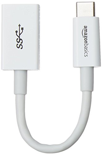 AmazonBasics - Adaptador hembra USB tipo C a USB 3.1 de 1ª generación - Blanco