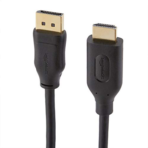 AmazonBasics - Cable adaptador DisplayPort a HDMI (1.8 m)