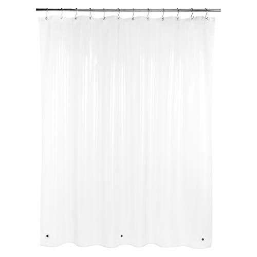 AmazonBasics - Cortina de ducha de PEVA de peso medio, transparente, 183 x 183 cm