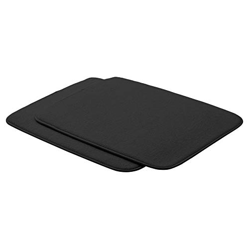 AmazonBasics - Estantería de secado, 41 x 48 cm, color negro/níquel, con 2 esterillas