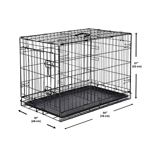 AmazonBasics - Jaula para perros plegable, de metal, una puerta, 76 cm