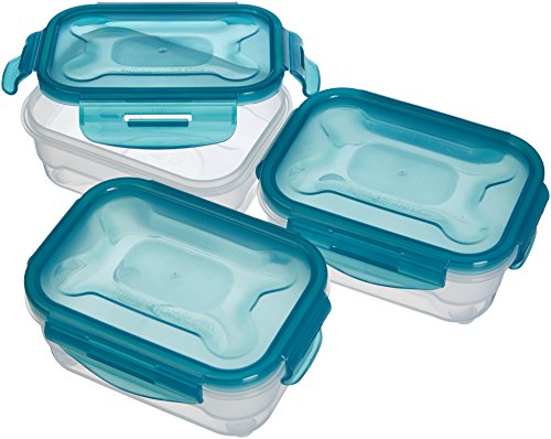 AmazonBasics: Juego de almacenamiento de comida de 3 unidades, 3 x 0,6 L