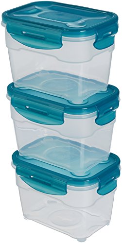 AmazonBasics: Juego de almacenamiento de comida de 3 unidades, 3 x 1,0 L