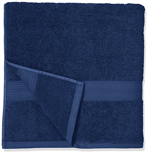 AmazonBasics - Juego de toallas (2 toallas de baño y 2 toallas de manos), 100% algodón 500 g / m², Azul (Royal Blue)