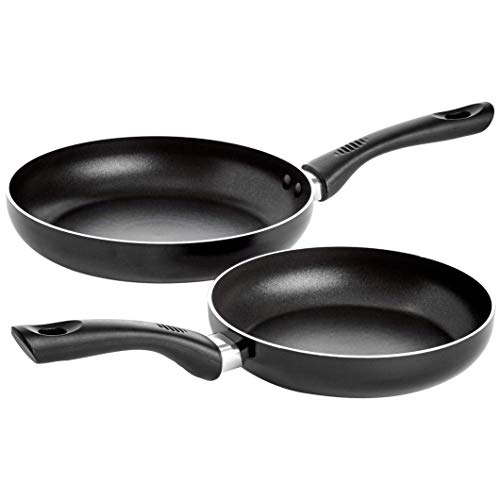 Amazonbasics - Juego de utensilios de cocina de inducción antiadherente de 5 piezas, con tapas