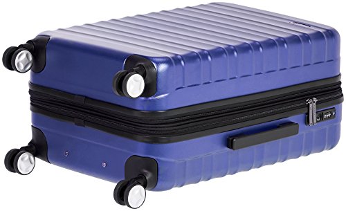 AmazonBasics - Maleta rígida «Hardside» de alta calidad, con ruedas giratorias y cerradura TSA incorporada - Juego de 3 unidades (55 cm, 68 cm, 78 cm), Azul