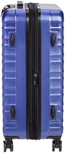 AmazonBasics - Maleta rígida «Hardside» de alta calidad, con ruedas giratorias y cerradura TSA incorporada - Juego de 3 unidades (55 cm, 68 cm, 78 cm), Azul