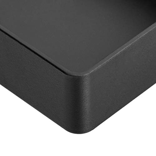 AmazonBasics Organizador de plástico, media bandeja para accesorios, negro