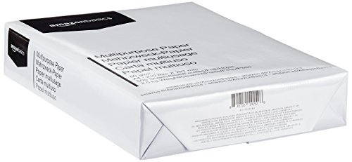 AmazonBasics Papel multiusos para impresora A4 80gsm, 5x500 hojas, blanco