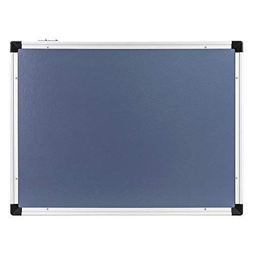 AmazonBasics - Pizarra blanca magnética con bandeja para rotuladores y marco de aluminio, 60 x 90 cm