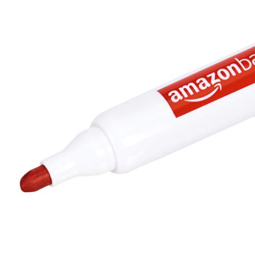 AmazonBasics - Rotuladores para pizarra blanca (poco olor, punta biselada, pack de 8, colores surtidos)