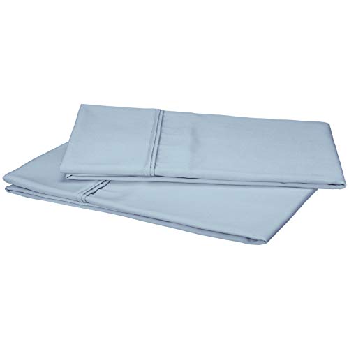 AmazonBasics - Set de 2 fundas de almohada de 400 hilos, 50 x 80 cm - Azul ahumado