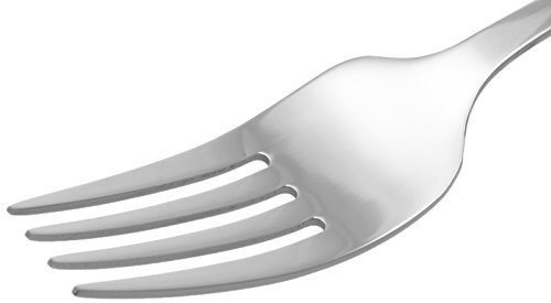 AmazonBasics - Tenedores de mesa de acero inoxidable, con punta redonda, juego de 12