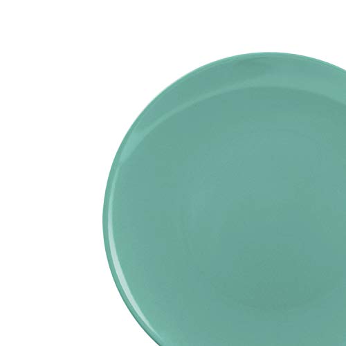 AmazonBasics - Vajilla de gres para 6 personas, color Menta, 18 piezas