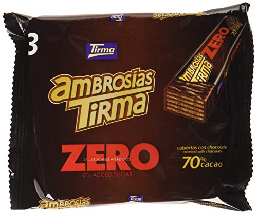 Ambrosías ZERO con relleno recubiertas de chocolate sin azúcares añadidos con edulcorantes - 16 Unidades x 64.5 gr