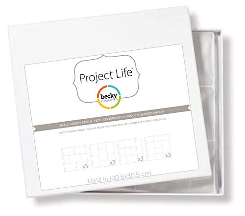 American Crafts Project Life Variety Photo Pocket Pages, Plastic, Transparent, Pack of 12