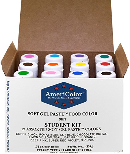 Americolor Soft Gel Paste Student Color Kit 12 pc. by AmeriColor