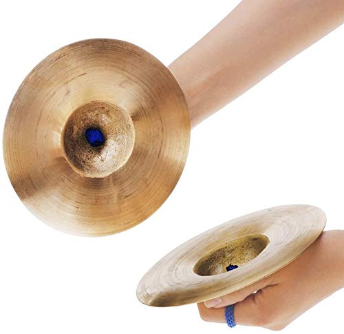 ammoon Mini Platillos de Mano de Cobre Pequeño 15 cm/5,9 Pulgadas Gong Band Ritmo Percusión Instrumento Musical de Juguete para Niños