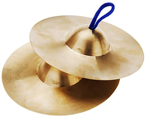 ammoon Mini Platillos de Mano de Cobre Pequeño 15 cm/5,9 Pulgadas Gong Band Ritmo Percusión Instrumento Musical de Juguete para Niños