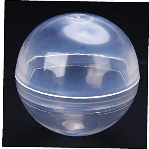 Amoyer 10pcs Transparente de plástico vacía Ronda Toy Cápsulas 1.2inch 32 mm de diámetro para el Regalo de los niños por Tocar el balón Máquina expendedora