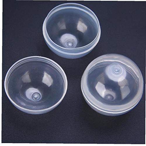 Amoyer 10pcs Transparente de plástico vacía Ronda Toy Cápsulas 1.2inch 32 mm de diámetro para el Regalo de los niños por Tocar el balón Máquina expendedora