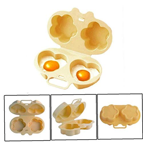 AMOYER Microondas para Cocinar Huevos Huevo Vapor del Molde En Forma De Corazón Herramientas De La Flor del Huevo De Silicona Tortilla Horno De Cocción De Tortas