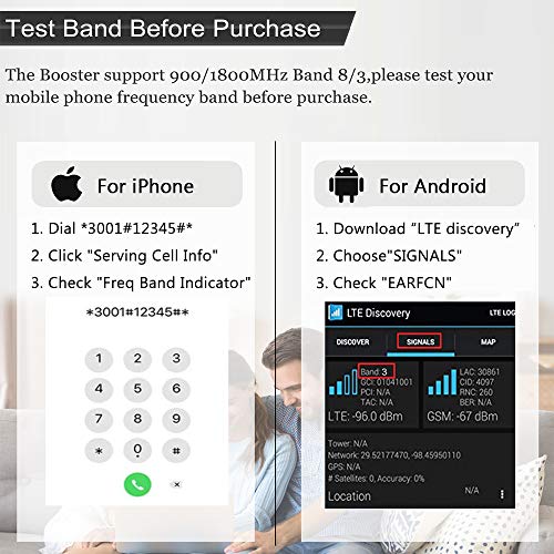 Amplificador de Señal Móvil LTE 4G 3G Datos GSM 2G Llamadas para Área Rural, Urbanas, Casa, Oficina - Amplificador de Cobertura Móvil de 800MHz 900MHz - Compatible con Todos los Teléfonos Móviles