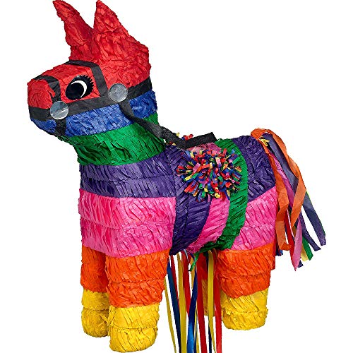 Amscan International- Piñata de Cuerda, Multicolor, 1 Unidad, 35.5cm x 48.2cm (P33450)