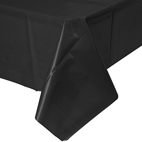 Amscan - Mantel de plástico rectangular, color negro (77015-10A)